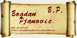 Bogdan Pjanović vizit kartica